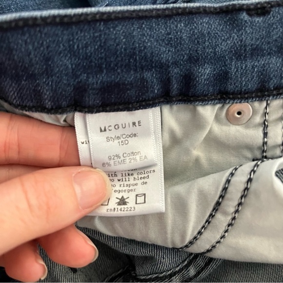 MCGUIRE x ANTHROPOLOGIE Gainsbourg Mid-Rise Cropped Bootcut Jeans Style 15D - Picture 9 of 10